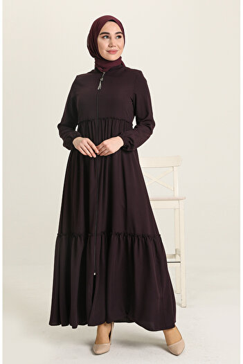 sefamerve Plum Gathered Ferace - 5042-03