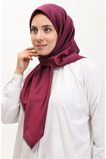 sefamerve 1266-37 Model Plain Plum Scarf
