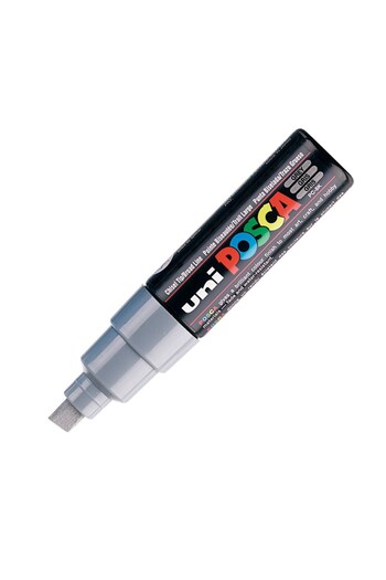 UNİ-BALL Uni Posca Pc-8K Painting Marker 8 mm Cut Tip Gray