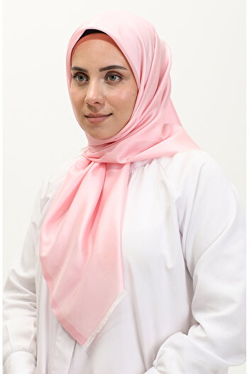 sefamerve Pink Plain Scarf 1266-64