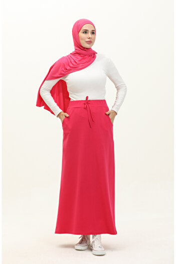 sefamerve Fuchsia Pocketed Sports Skirt - 0152-25