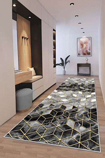 df home Kesme Yolluk Halı Koridor Halı Hol Halısı Kaymaz Taban Yıkanabilir