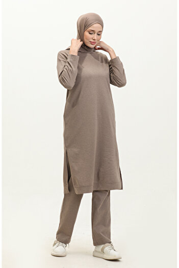 sefamerve Mink Hooded Sports Tunic - 3007-33