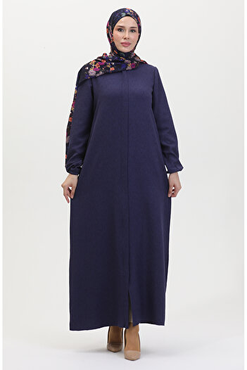 sefamerve Navy Blue Pocket Ferace - 24017-05