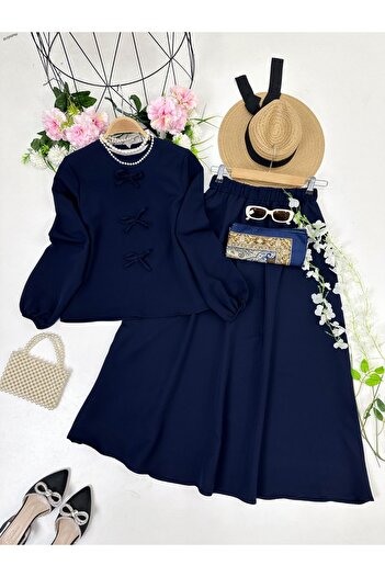 YEDİLALE Bow Skirt Set