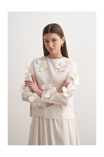 FUSHYA Double Suit with Floral Detailed Skirt