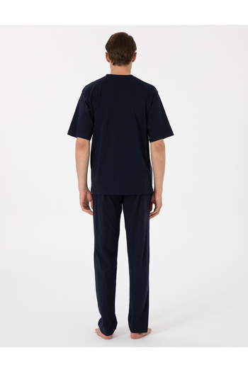 Pierre Cardin Mavi Kısakol 3'lü Jakarlı Pijama Takımı 50314445-349