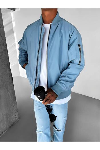 ablukaonline Ανδρικό μπουφάν Blue Basic Bomber