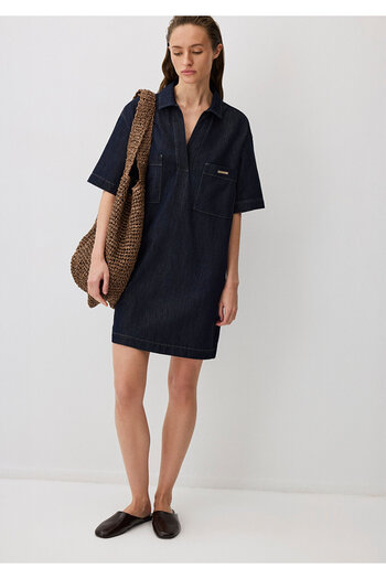 Mavi Madelyn Edition Tencel Tm Lyocell Μικτό Σκούρο Τζιν Φόρεμα 1310688-90950