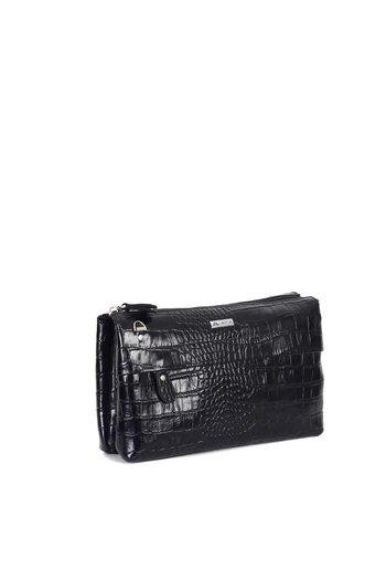 Aka Black Leather Hand and Shoulder Bag - 338 12