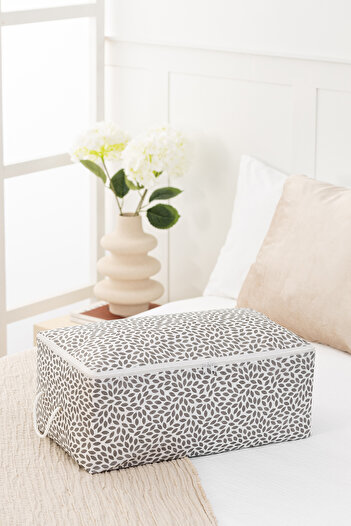 REKHOME Set of 2 Medium Size Leaf Gray under Base Sofa Bed Type Sweater Pique Organizer Blanket Pouch 52X28X21