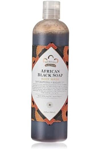 Nubian Heritage African Black Soap Body Wash For Unisex, 13 Oz