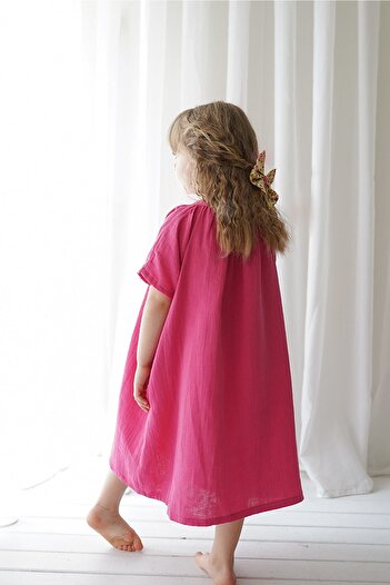 Catz Kids Fuşya Müslin Sunny Elbise
