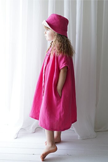 Catz Kids Fuşya Müslin Sunny Elbise