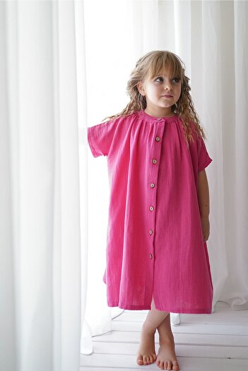 Catz Kids Fuşya Müslin Sunny Elbise