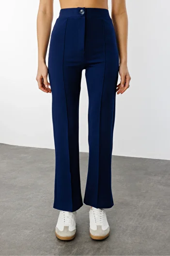 GENIUS STORE Women's High Waist Flared Leg Palazzo Trousers Pantolon-003