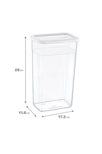Smartware Set of 12 Skali Rectangular Storage Container White 3500 ml