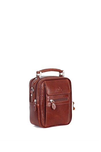 Aka Shiny Tan - Leather Portfolio Bag 395