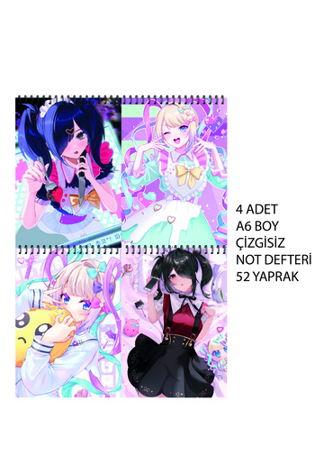 nihonwosekai Needy Girl Overdose Anime A6 Boy Notebook Set Unlined 52 Sheets