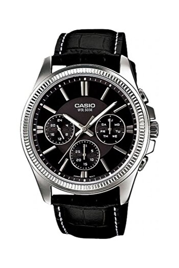 Casio Case Metalic Cord Black Color Men's Wristwatch