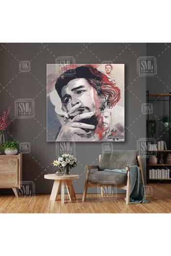 SML TABLO Che Guevara Ilustrație a liderului revoluționar cubanez Pictură pătrată pe pânză