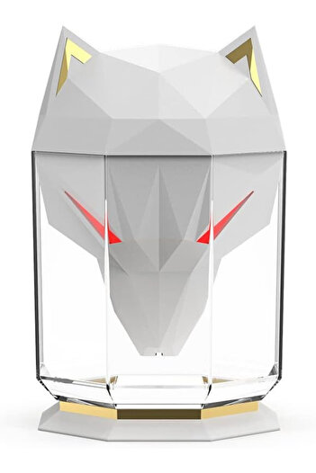 LEEFONA Umidificator War Wolf Totem Leefona, ABS, transparent/alb/auriu, 10 x 10 x 16,2 cm, 650 ml
