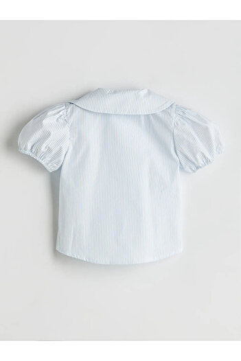 LC Waikiki Cămașă din bumbac pentru copii LCW Kids Blue Baby Collar