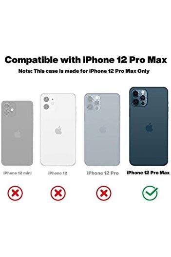 Generic Silicone Case Cover Compatible with iPhone 12 Pro Max , Ultra Slim Fit with Full Body Protection