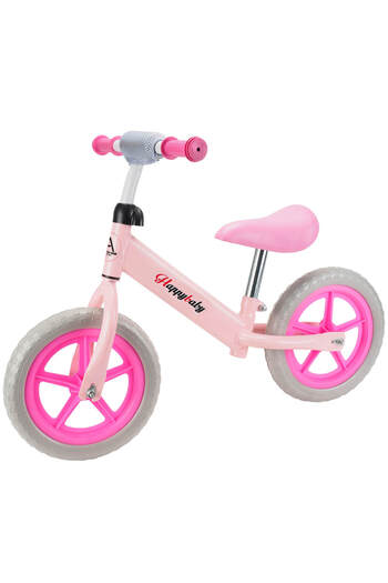 ACTION ONE Happy Baby balance bike for children, 12 inch, pink