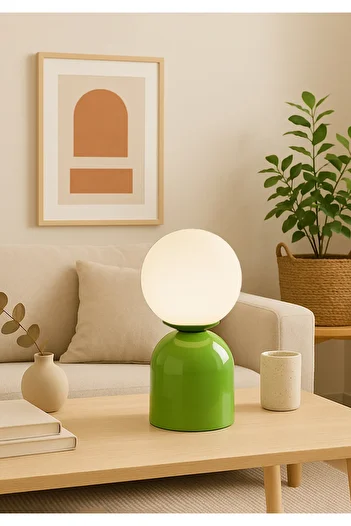 HOMİNG Mint Green Homing Mounted Globe Glass Table Lamp - 241646