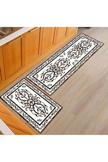 HALAMODO Ethnic Style Printed Anti-Skidding Durable Kitchen Mat Multicolour 40x60centimeter