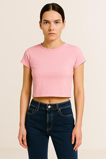 HAKKE Bagel Collar Ribbed T-Shirt