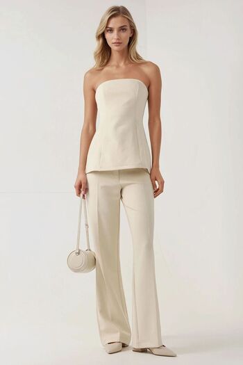 Hiccup Strapless Tight Long Blouse