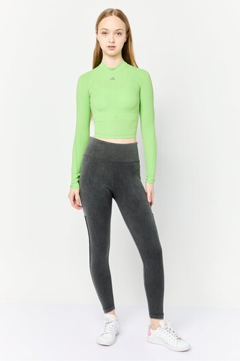 adidas Women Sportswear Fit Long Sleeve Training T-shirt, Green