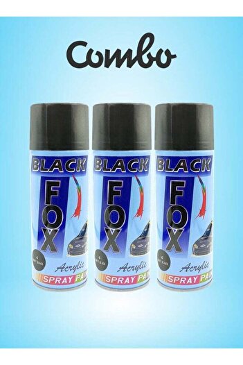 BLACKFOX Black Fox Automotive Spray Paint Durable And Quick Dry Black Color 3 pcs