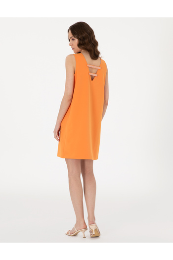 Pierre Cardin Turuncu A Kesim Dokuma Elbise 50300936-VR051