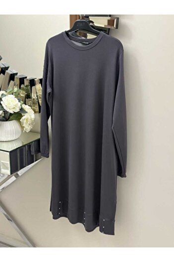 MODA ALMİRA 3636 K60 Large Size Stone Tunic Gray Color