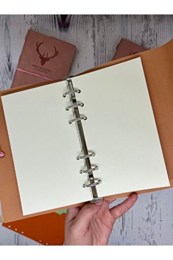 Kağıt Gemi Dükkan Keep on Going Binder Leather Cover Storage File Pink Color Special Design Agenda/Notebook/Folder