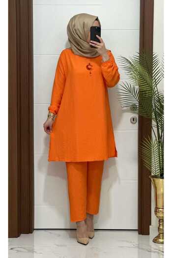 MODA ALMİRA 6645 K-75 Jazz Ayrobi̇n Suit Orange Color