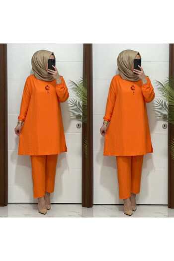 MODA ALMİRA 6645 K-75 Jazz Ayrobi̇n Suit Orange Color