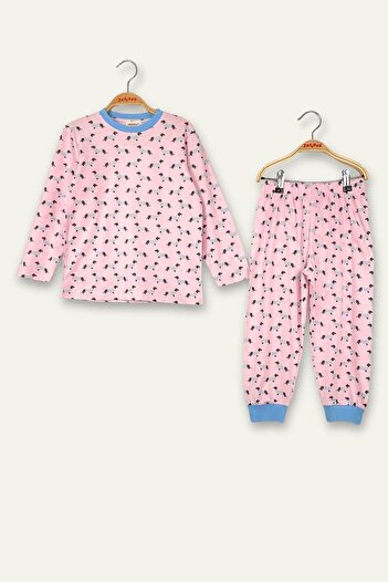 Zeyland Unisex Çocuk Desenli Pijama Takımı - Pembe