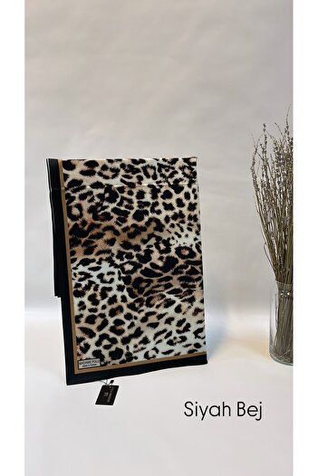 Onur Shawl - Moss Crepe Silk Look Amazing Shawl Flowy Quality Stretchy Fabric Fashion Shop Leopard Print