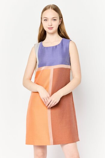Harmont & Blaine Women Colorblock Sheath Dress, Multicolor