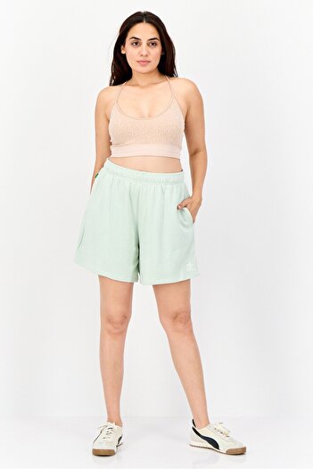 adidas Women Sportswear Fit Drawstring Outdoor Shorts, Light Green