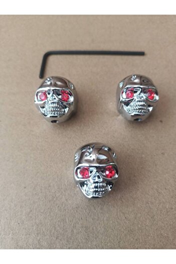 Karin Professional Metal 3 Pcs Gray Skull Guitar Pot Heads - Alloy with Gift