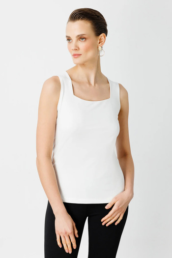 On Fashion Ten Square Collar Basic Meriva Undershirt Ecru-51301