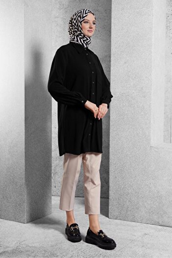 Alvina 45073 Model Shirt Collar Hijab Tunic