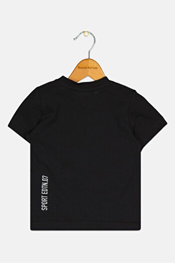 DSquared2 Toddlers Boy Crew Neck Short Sleeve Graphic Print T-Shirt, Black