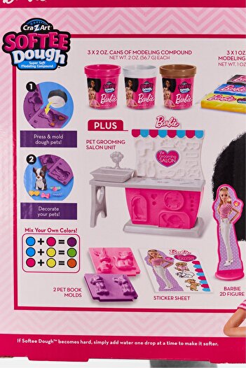 Barbie Softee Dough 6 Modeling Compound Pet Shop Kit