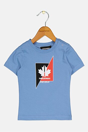 DSquared2 Toddlers Boy Brand Logo Short Sleeve T-Shirt, Blue